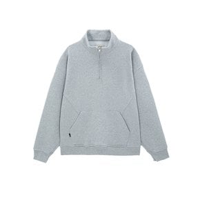 Half zip-up sweat shirt (gray)