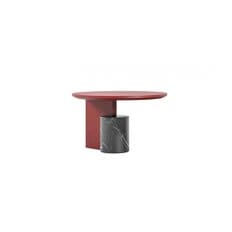 [Cassina 공식수입원] Sengu Low Table, Ø50 × H50 (Grey Marble/Rosso Amaranto)