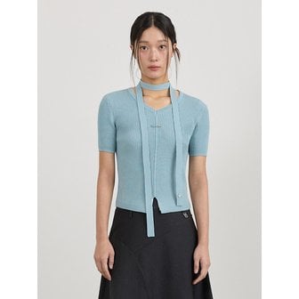 티메이커 SUMMER V-NECK KNIT & SCARF SET SK