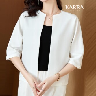 카라 KARRA 솔리드노카라7부자켓_A4S1093