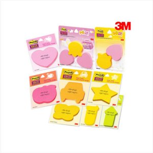  3M Post-it/3M포스트잇/모양 Post-it 슈퍼스티키 미니노트-핸드폰/45장/패드/51x76mm