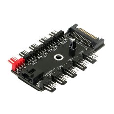 신룬 1-10 SATA IDE 허브 4핀 12V PWM CPU PCB PC 케이스 팬웨이 쿨링 팬 속도