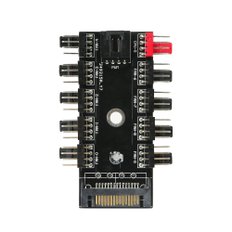 신룬 1-10 SATA IDE 허브 4핀 12V PWM CPU PCB PC 케이스 팬웨이 쿨링 팬 속도