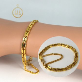  [가앤] 24k순금 대나무 두줄체인팔찌 18.75g