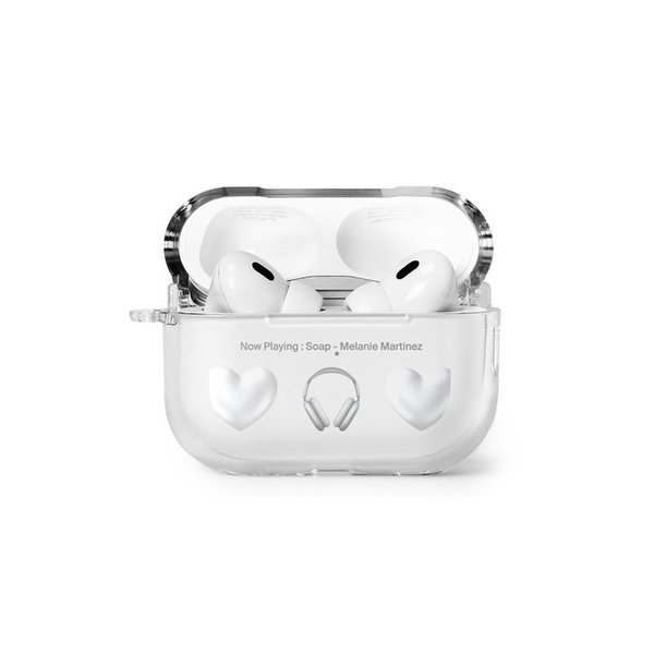 [PRO/PRO2]Silver Heart AirPods case