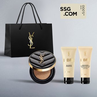 입생로랑 [9월/SSG단독][5천원상품권] 엉크르 드 뽀 쿠션 세트(+샤워젤 50ml+바디로션 50ml+쇼핑백)