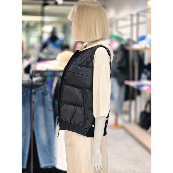 [파주점] 니트 덕다운 조끼 패딩 BAPDG6461-BK