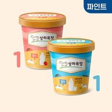 상하목장 아이스크림 밀크/딸기 474mL 2개