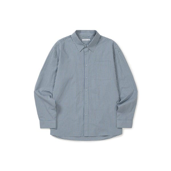 노블 원 포켓 체크 셔츠 ROYAL BLUE