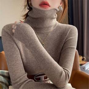 / 심플 긴팔 폴라 이너 골지 스웨터 티셔츠_5