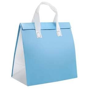냉온 쇼핑백가방 부직포 파랑 대 27.5x20x27.5cm 보온 캠핑 런치백 쿨러