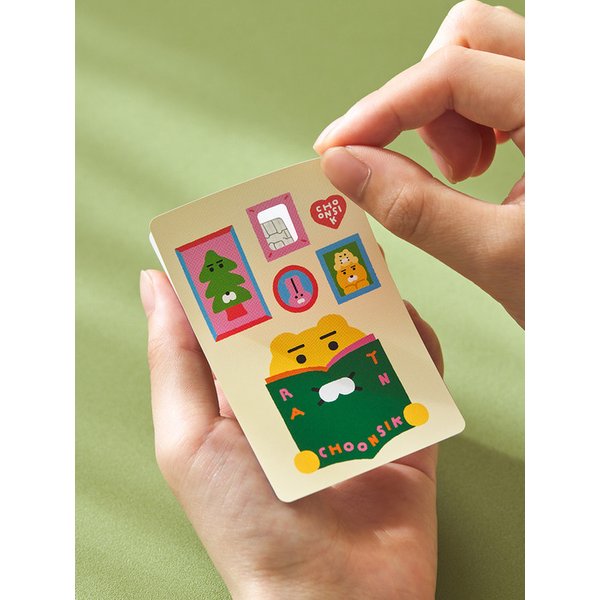 김다예X카카오프렌즈 카드커버 스티커 세트_라&춘