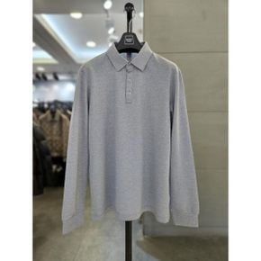 세이브존03  25 그레이 면 혼방 스트레치 베이직카라 PK 긴팔 티셔츠 WSAFZ5KT21.._P389041975