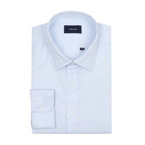 유행없는 런닝 수입원단100/2 SLIKY 트윌 세미와이드카라 블루/흰색셔츠(일반핏)2종 택1