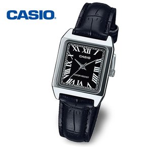 [정품] CASIO 카시오 스퀘어 LTP-V007L-1B 여성 가죽 수능시계