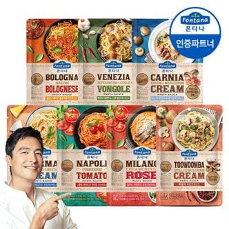 NS홈쇼핑 폰타나 파스타소스 파우치 7종 4+4 골라담기 +면 250g[30487943]