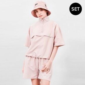 블레스 여성골프 쿨아노락 반집업 반팔+반바지 세트 여자골프세트복 아노락세트.._P398100959
