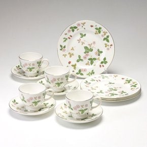 [WEDGWOOD] 웨지우드 와일드 스트로베리 찻잔 접시 세트 12pcs