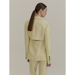 BACK SLIT WOOL JACKET (LIME)