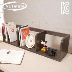 NETmate 라운드형 책꽂이 (800x200x200 월넛)