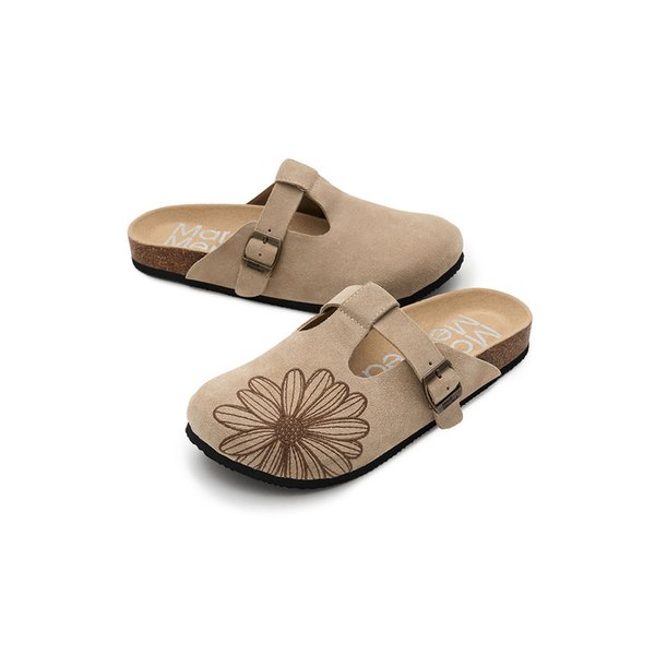 [단독]CLASSIQUE T-STRAP SUEDE MULE_TAUPE