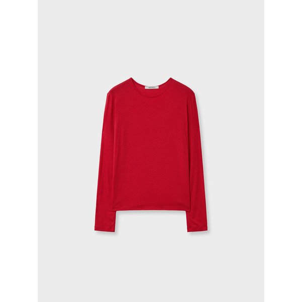 linen sheer t-shirt_red