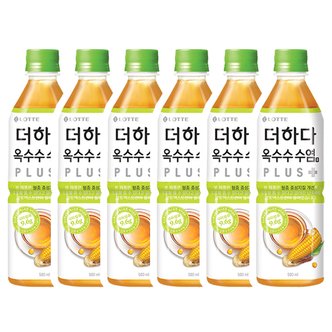  롯데칠성음료 더하다 옥수수수염차 플러스 500ml x 6펫