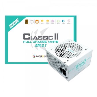 브라보세컨즈 마이크로닉스 Classic II 풀체인지 800W 80PLUS BRONZE ATX3.1 화이트