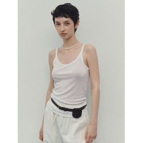 Soft Stretch Tencel U-neck Sleeveless (Ivory)