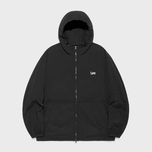 LEE 나일론 후드 윈드브레이커 블랙 LE2501JK02BK