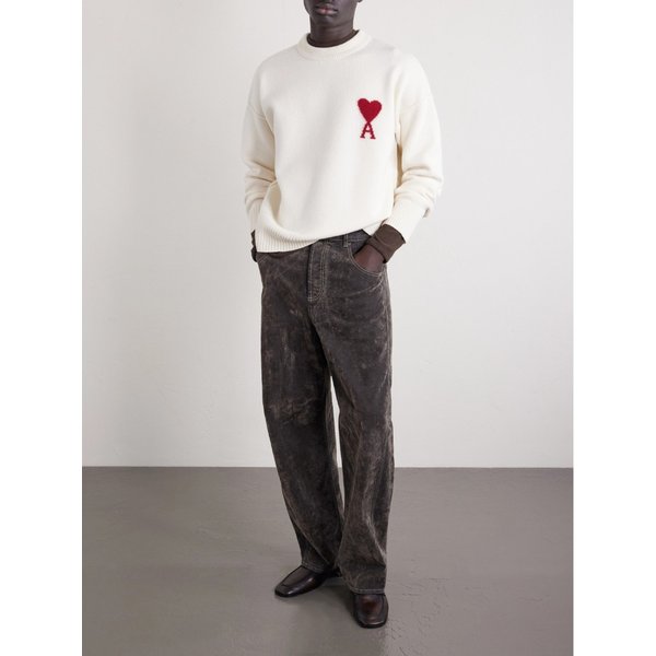 로고 인타르시아 버진 울 스웨터 1647597340282868