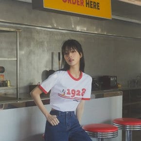 미퀴 배색 반팔 티 FNB TS795A