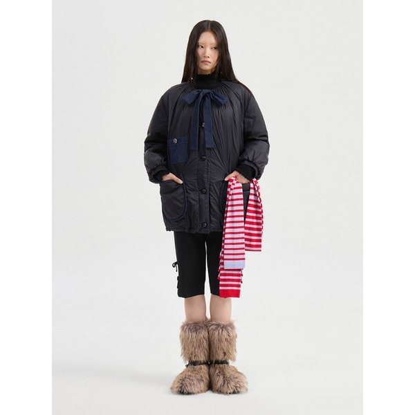 Round Neck Padding Jumper (black) LFUCW25310BKX