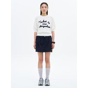 텍스트 자수 반소매 풀오버  아이보리 (355451LYG0)