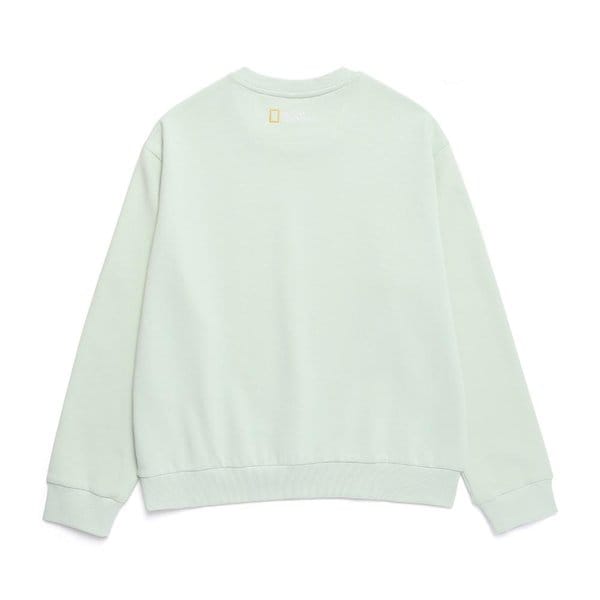 [여주점] N251WSW040 여성 동물와펜 세미오버핏 크롭 맨투맨 MINT