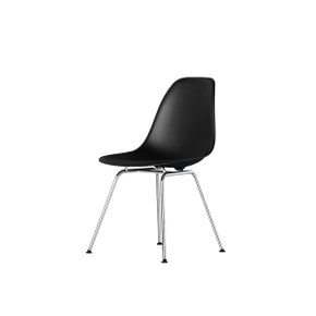 [허먼밀러 공식딜러] Eames Molded Plastic Side Chair, 4-Leg (Black/Chrome)