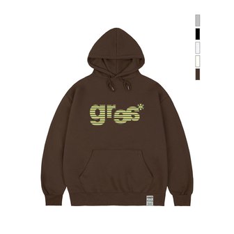 그레이버 [UNISEX]GRAE-S 스트라이프 후드티_브라운