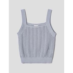 [정상가99,000원] Linen Cotton Crochet Sleeveless  Sky Blue (WE3451C82Q)