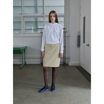 꼰누나쿠에라 PIVOT MIDI SKIRT_OAT BEIGE