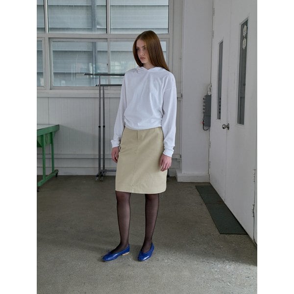 PIVOT MIDI SKIRT_OAT BEIGE