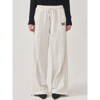 닉앤니콜 BUTTERFLY LACE SWEAT PANTS_MELANGE