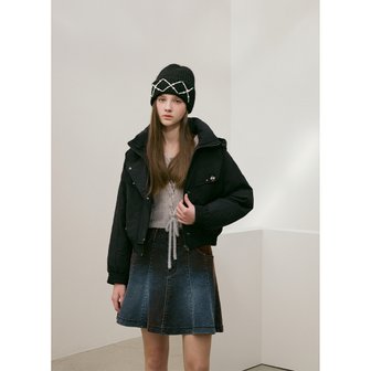 에고이스트 [시흥점] 여성 후드 포인트 블루종구스 숏점퍼 (ES1TD600)