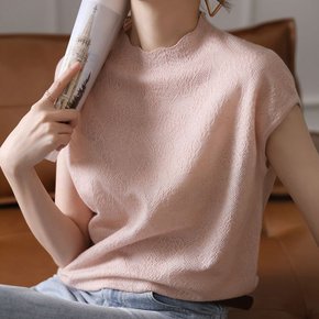 베잇디 펀칭 캡소매 니트