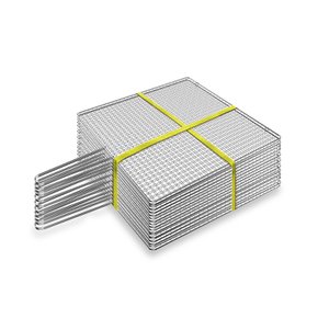 [공식몰]꾸버스 스텐 석쇠 손잡이 대 32.5x32.5 30장 묶음 바베큐 그릴 불판 캠핑 식당 펜션