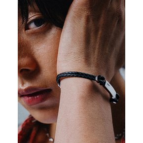 WSM016 Layered Leather Pendant Bracelet