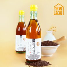 [바로배송] [우량상회] 저온압착 깨끗한 방앗간 들기름 350ml+350ml