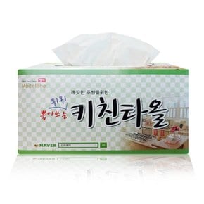 100% 천연펄프 무형광 뽑아쓰는 키친타올 100매10각