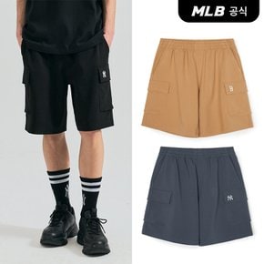 [코리아공식] [MLB] 베이직 스몰로고 6부 카고 반바지 (3 COLOR)