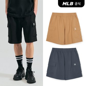 MLB [코리아공식] [MLB] 베이직 스몰로고 6부 카고 반바지 (3 COLOR)