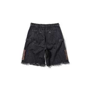 Goblin denim BERMUDA shorts / Black